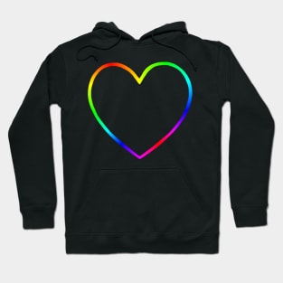 Rainbow Heart Outline Hoodie